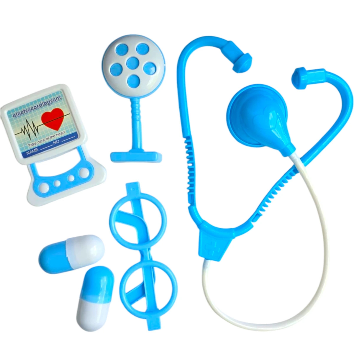 ZESTAW LEKARSKI MAŁEGO DOKTORA LEKARZ DLA DZIECI MINI DOKTOR STETOSKOP 4w1