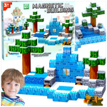 KLOCKI MAGNETYCZNE SZEŚCIANY PIXELE 148 ELEMENTÓW ZIMOWA KRAINA MARZEŃ XXL