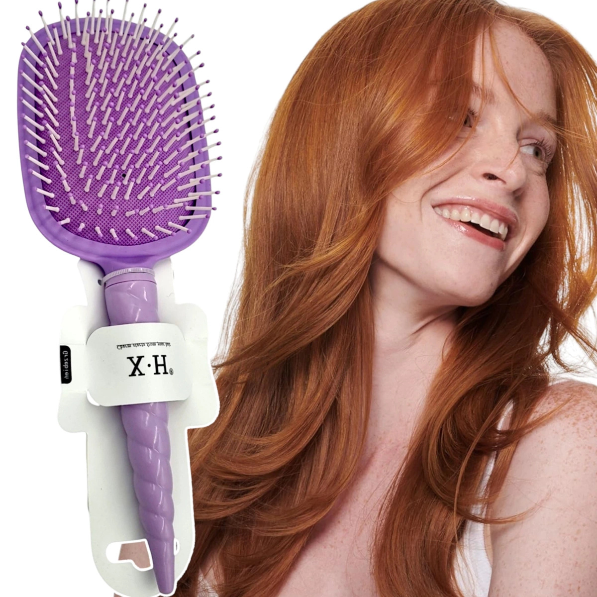 SZCZOTKA DO ROZCZESYWANIA WŁOSÓW Z LUSTERKIEM ZĄBKI MASUJĄCE SKÓRĘ GŁOWY