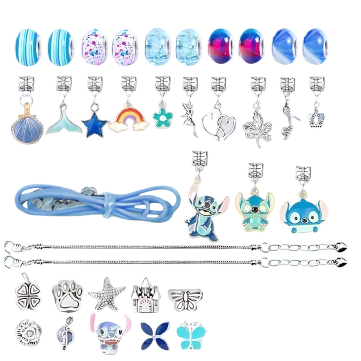 Zestaw do tworzenia bransoletek i naszyjników - Lillo i Stich