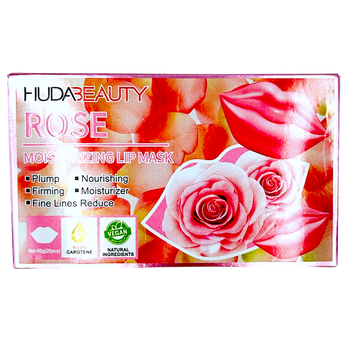 ŻELOWA MASECZKA NA USTA Z EKSTRAKTEM Z RÓŻY 20szt. REGENERACJA NAWILŻENIE 