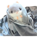 CHOMIK Z KOCYKIEM DUŻA MASKOTKA PRZYTULANKA PODUSZKA KOCYK PLUSZAK 35CM