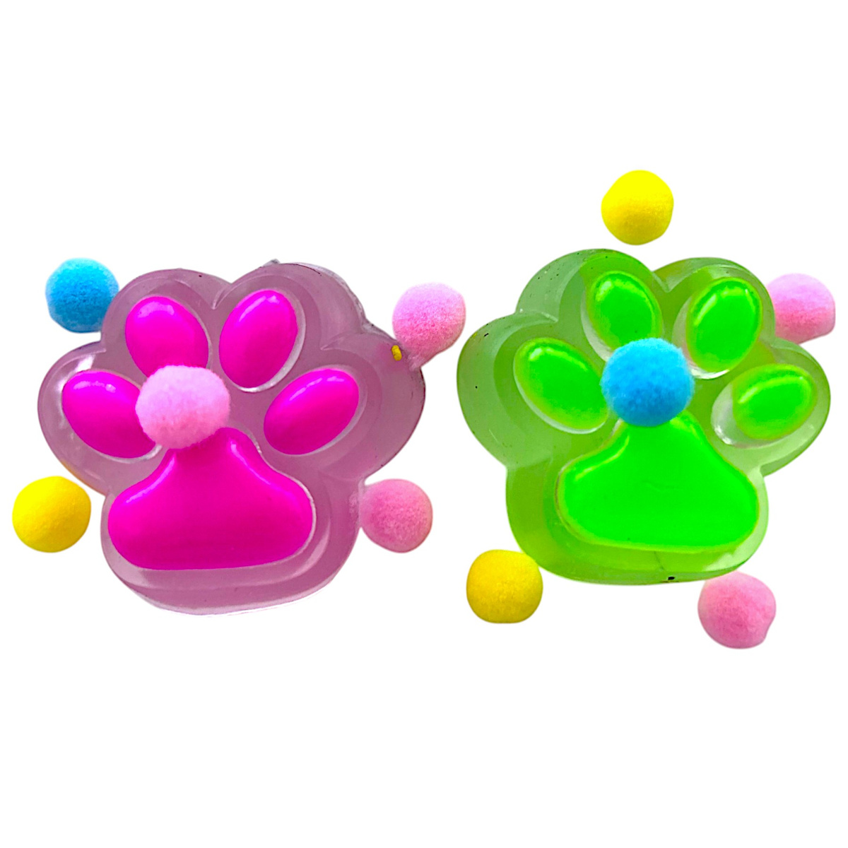 GNIOTEK KOCIA ŁAPKA SQUISHY ZESTAW 2 SZTUKI ZABAWKA ANTYSTRESOWA PSIA ŁAPA