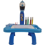 TABLICA DO RYSOWANIA PROJEKTOR STOLIK ŚWIATŁO DŹWIĘK 32 OBRAZKI BIURKO AKC