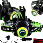 LATARKA CZOŁOWA LED MOCNA  AKUMULATORY REFLEKTOR COB CZOŁÓWKA NA PREZENT