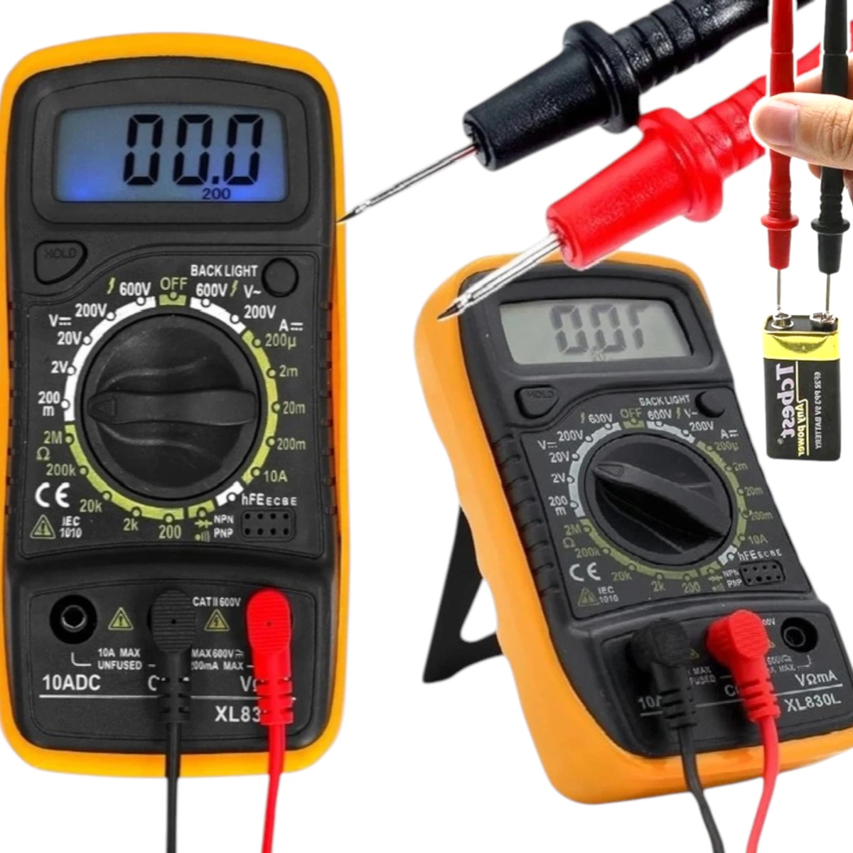 MIERNIK PRĄDU MULTIMETR CYFROWY LCD PROFESJONALNY ELEKTRYCZNY TESTER 