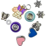 ZESTAW BIŻUTERII KUROMI BRANSOLETKA Z 9 ZAWIESZKAMI KREATYWNY PREZENT