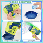 MEGA PISTOLET DO BANIEK MYDLANYCH WYRZUTNIA BAŃKI MYDLANE ŚWIECI MASZYNKA