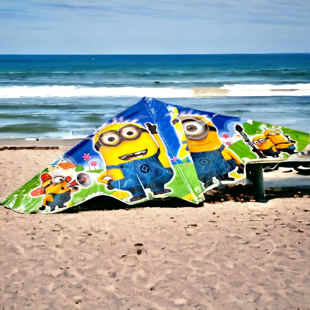 DUŻY LATAWIEC DLA DZIECI MINIONKI 120x60 CM XXL MINIONS GRU DRU + ŻYŁKA