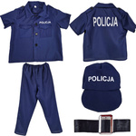 PRZEBRANIE DLA CHŁOPCA POLICJANT STRÓJ POLICJA KOSTIUM NA BAL CZAPKA 4w1