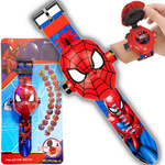 ZEGAREK 3D Z PROJEKTOREM SPIDERMAN CZŁOWIEK PAJĄK WYŚWIETLA OBRAZKI FIGURKA