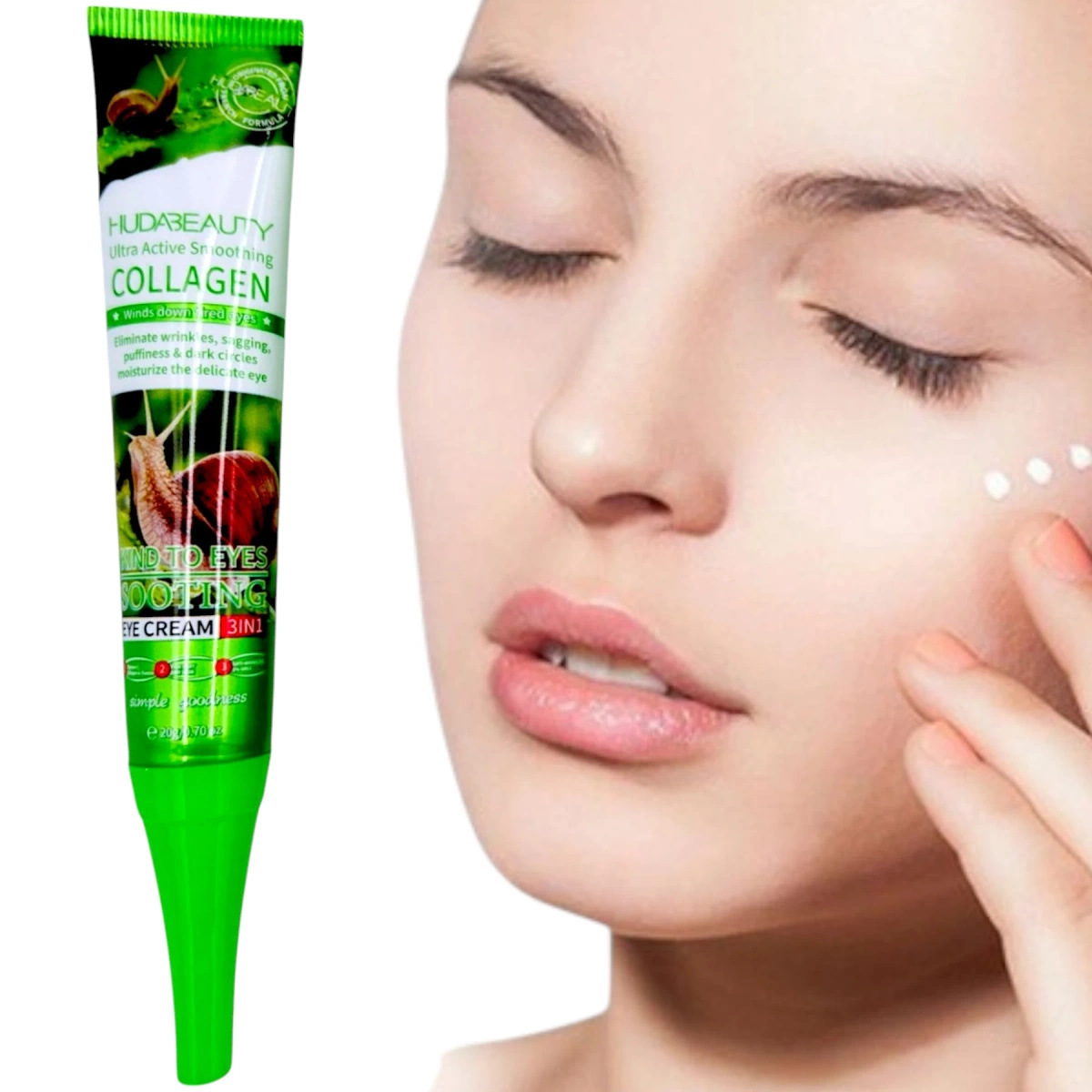 HB KREM POD OCZY ZE ŚLUZEM ŚLIMAKA REDUKACJA ZMARSZCZEK LIFTING REGENERACJA