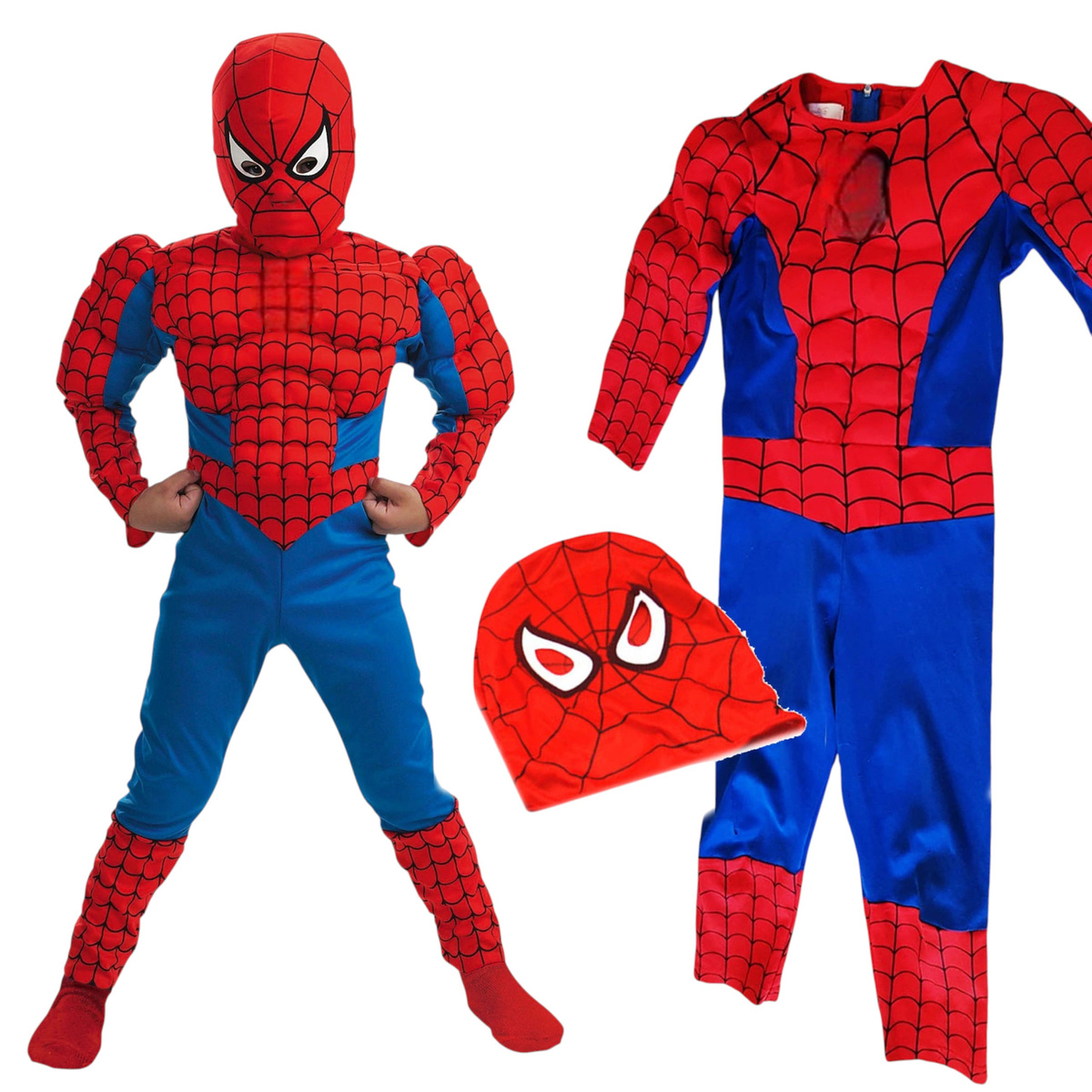 SPIDERMAN Zestaw Strój Dla Chłopca Kostium + Wyrzutnia Sieci 