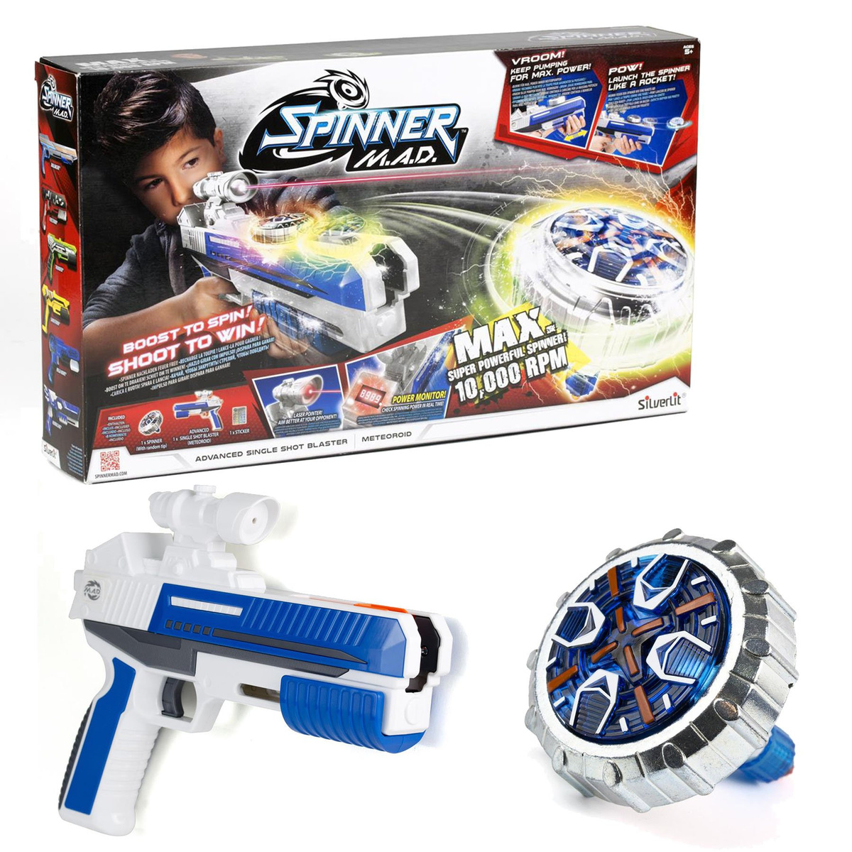 SILVERLIT ADVANCED SINGLE SHOT WYRZUTNIA  +SPINNER