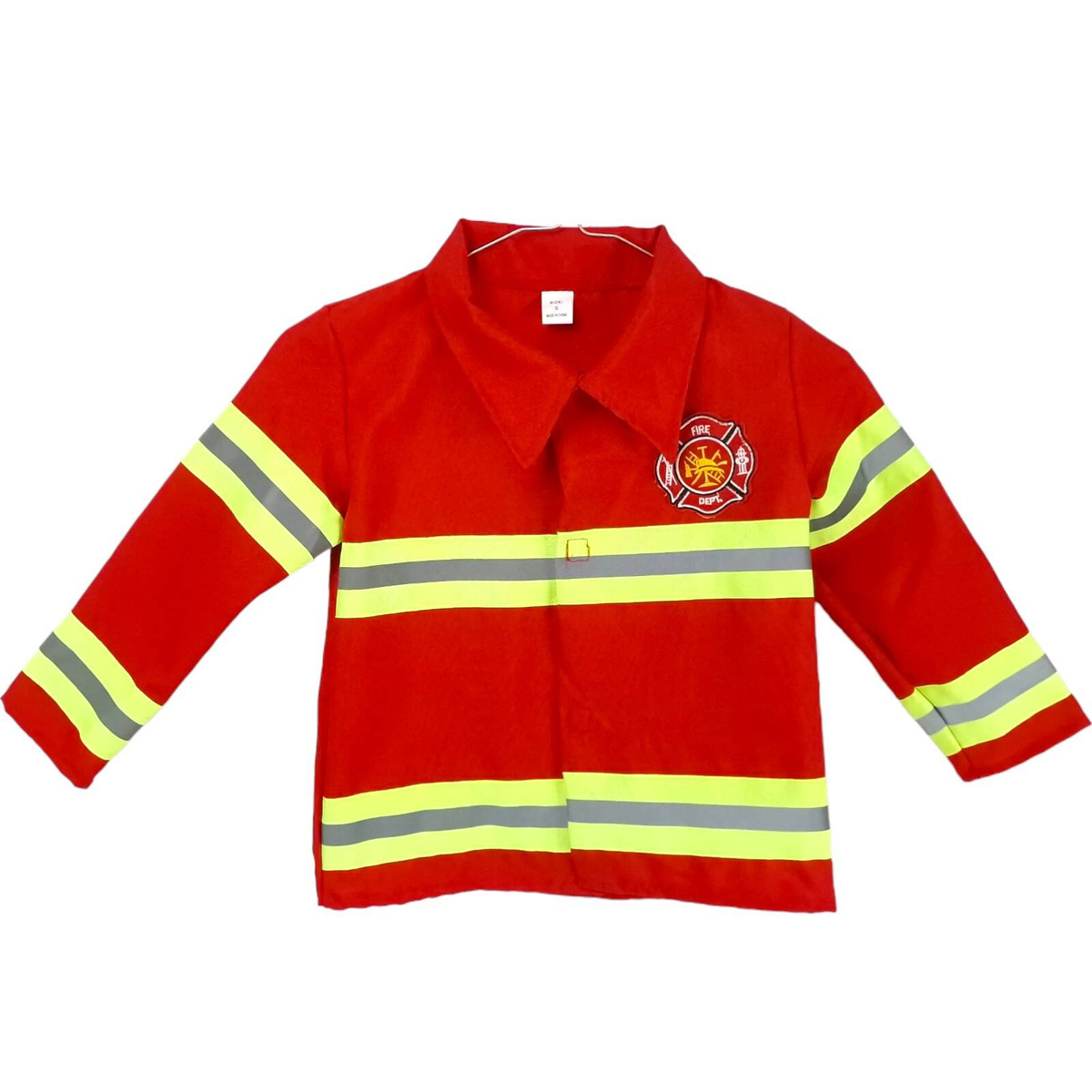 STRÓJ STRAŻAKA PRZEBRANIE STRAŻAK KOSTIUM NA BAL M 116-122 cm 6w1 AKCESORIA