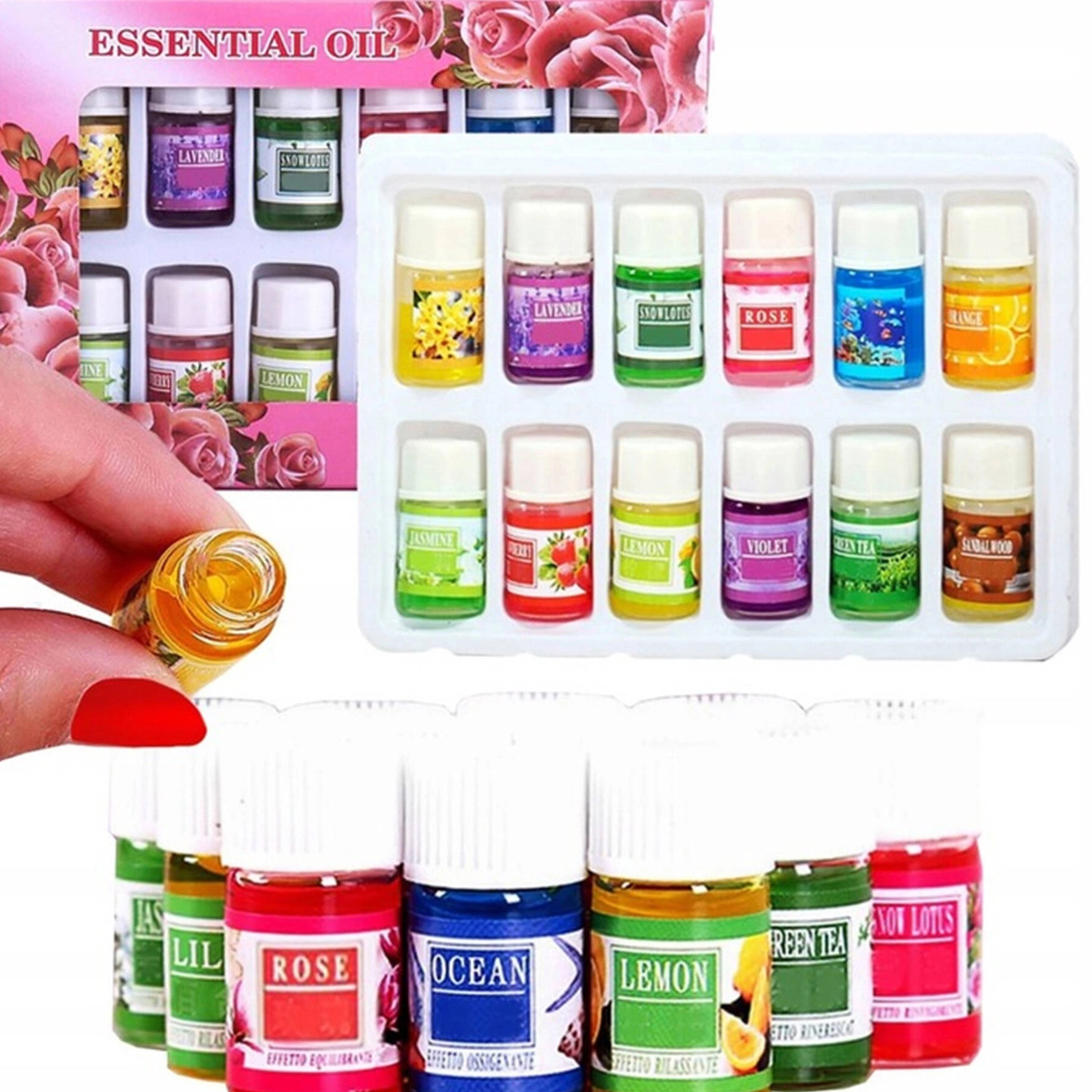 OLEJKI ZAPACHOWE ZESTAW OLEJKÓW DO NAWILŻACZA NAWILŻACZY AROMATERAPIA 12szt