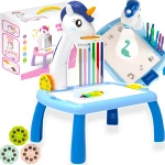 MAGICZNY STOLIK DO RYSOWANIA Z PROJEKTOREM TABLICA DUŻA ŚWIECI STÓŁ BIURKO