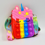 TOREBKA POP IT JEDNOROŻEC PUSH BUBBLE SENSORYCZNA 