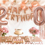 BALON FOLIOWY CYFRA 0 ZERO ROSE GOLD URODZINOWY NA URODZINY JUBILEUSZ 40cm