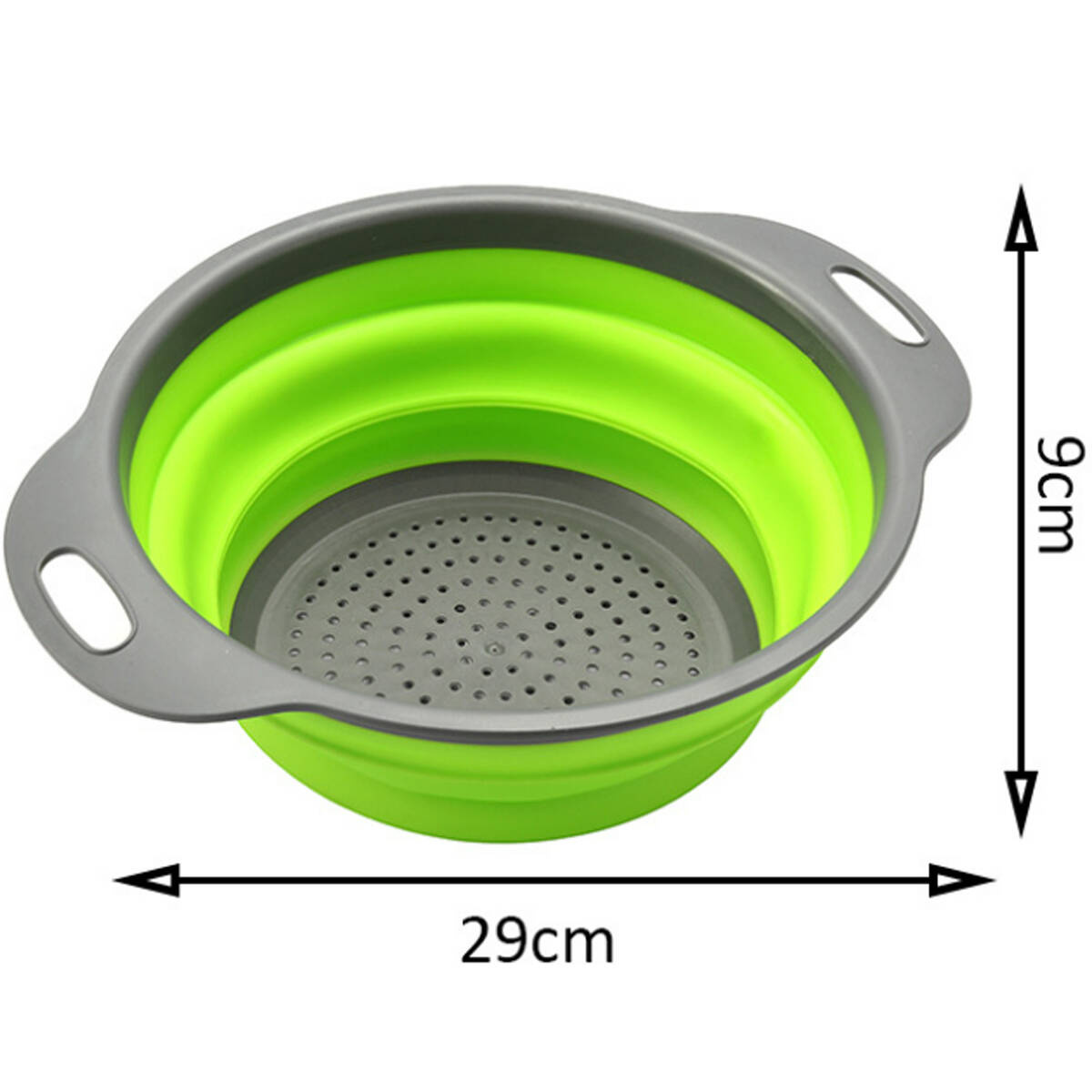 DURSZLAK SILIKONOWY SKŁADANY KUCHENNY CEDZAK SITKO OCIEKACZ UCHWYTy 19cm