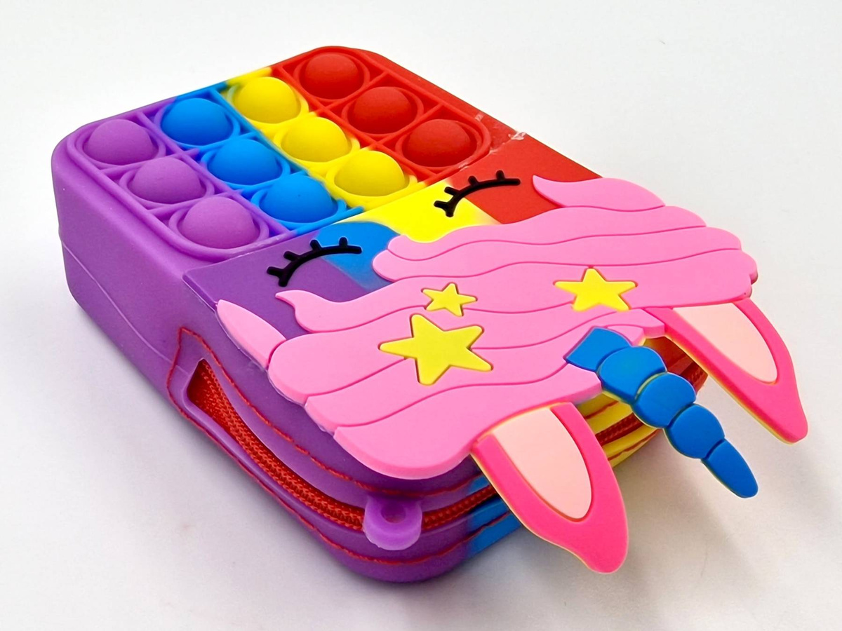 TOREBKA POP IT JEDNOROŻEC PUSH BUBBLE SENSORYCZNA 