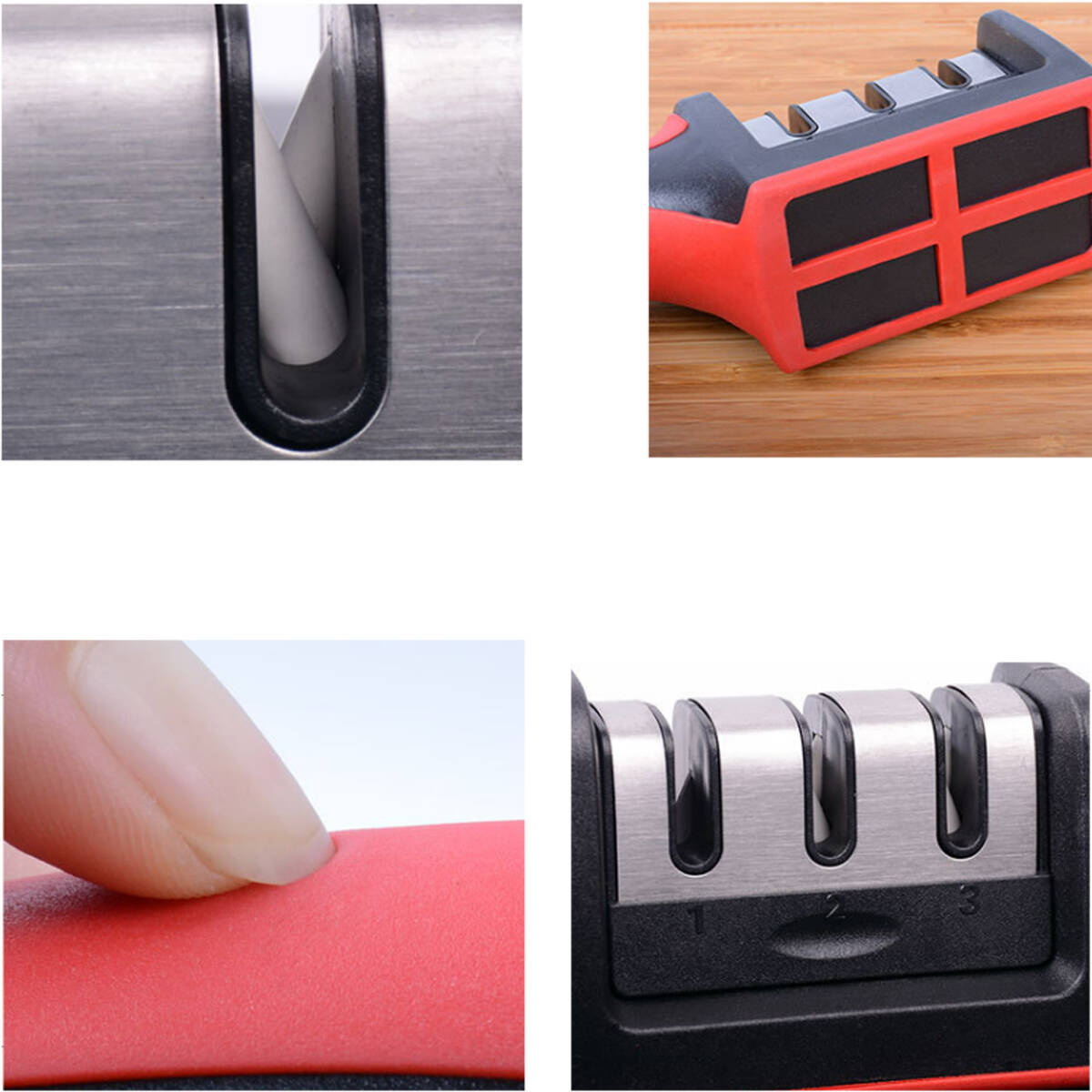 OSTRZAŁKA OSEŁKA DO NOŻY NOŻYCZEK KUCHENNYCH TRÓJFAZOWA OSTRA PORĘCZNA 3w1