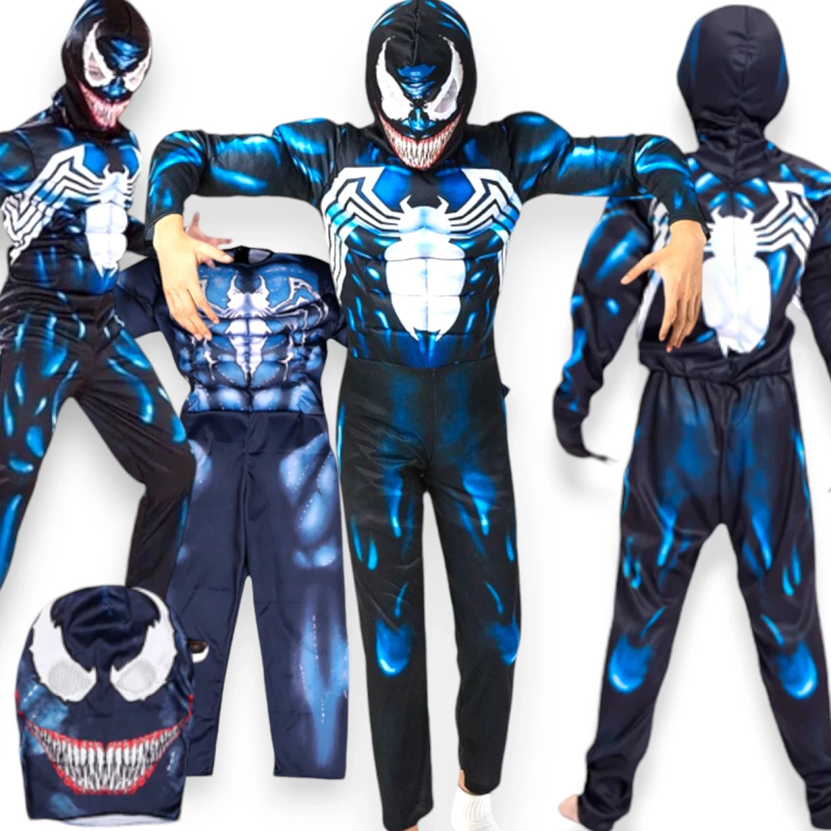 STRÓJ DLA CHŁOPCA VENOM AVENGERS KOSTIUM NA BAL PRZEBRANIE NA IMPREZĘ - L