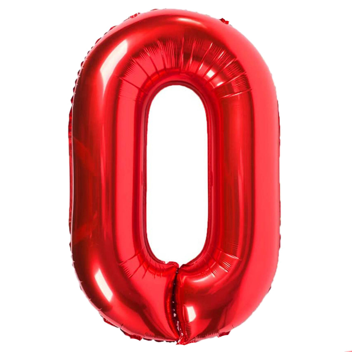 BALON FOLIOWY CYFRA 0 ZERO CZERWONY URODZINOWY NA URODZINY JUBILEUSZ 45cm