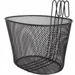 KOSZYK KOSZ NA ROWER ROWEROWY PRZEDNI WIESZANY CZARNY METALOWY 30CM