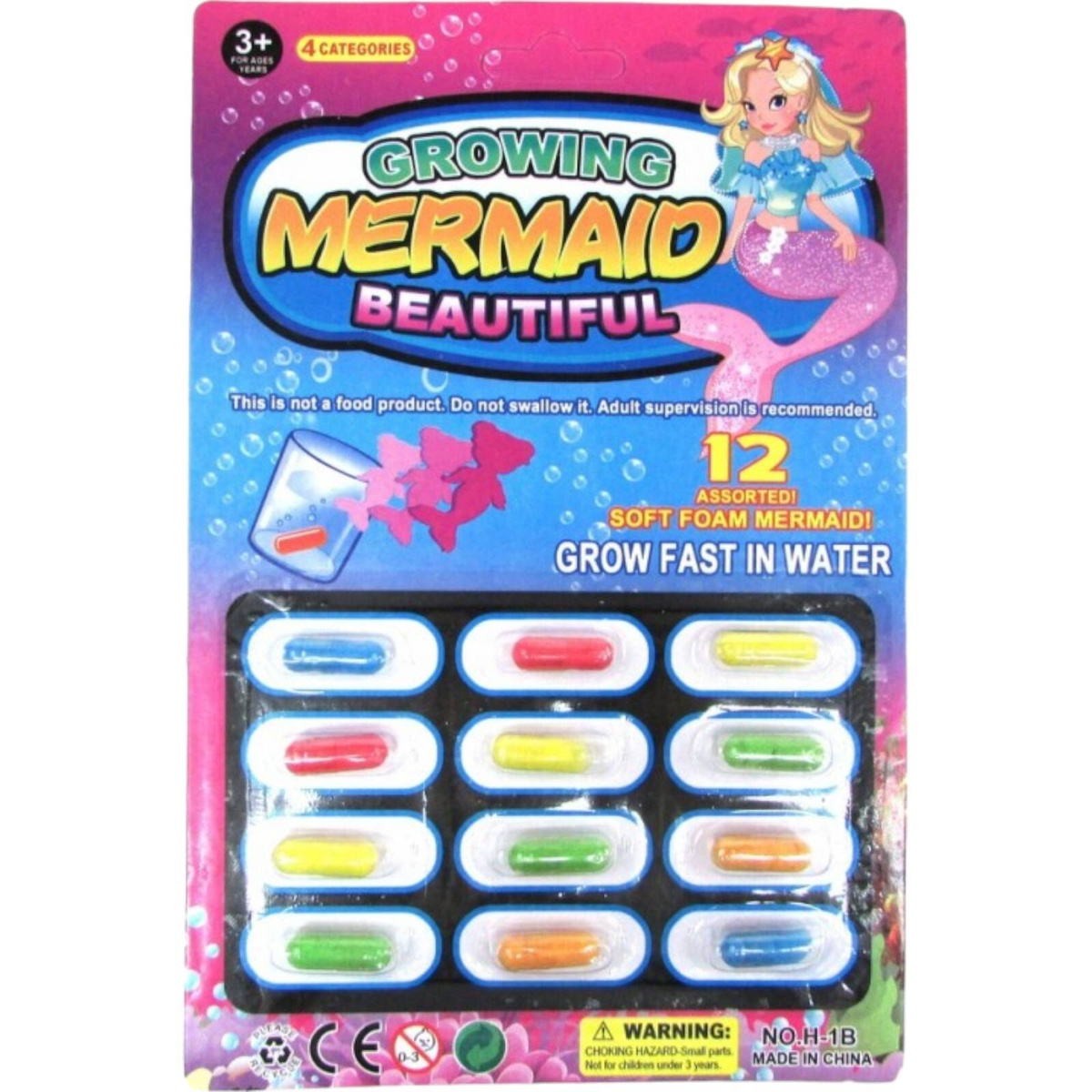 MAGICZNE KAPSUŁKI ROSNĄCE W WODZIE SYRENKI SYRENY ZESTAW 12SZT ZABAWKA