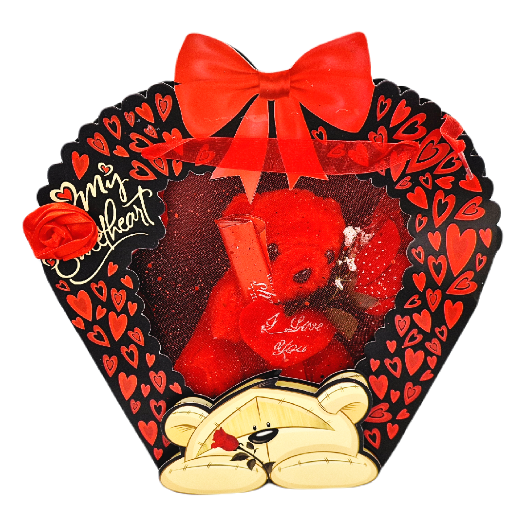 ZESTAW 4w1 PREZENT DLA ZAKOCHANYCH GIFTBOX DLA UKOCHANEJ NA WALENTYNKI MIŚ