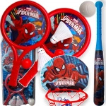 ZESTAW SPORTOWY 6w1 BASEBALL KOSZYKÓWKA RAKIETKI PIŁECZKI LOTKI KIJ ZABAWKI