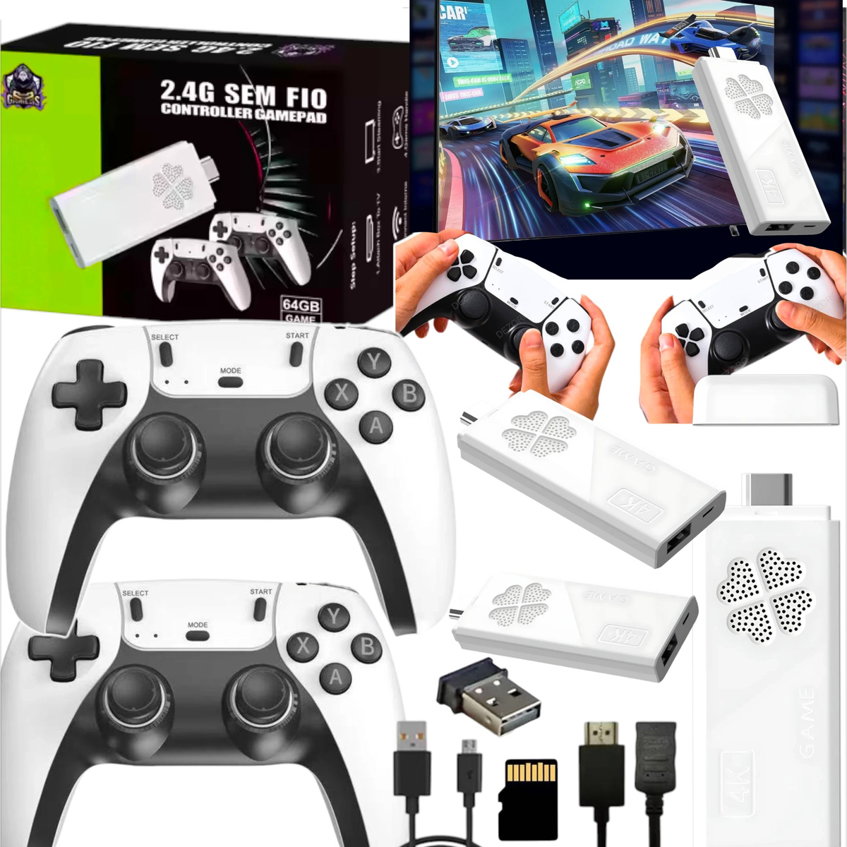 KONSOLA PRZENOŚNA RETRO M8 40000 GIER 2 PADY HDMI 4K PRO GIERKA TELEWIZYJNA