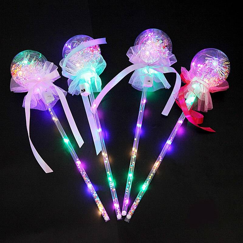 ŚWIECĄCA RÓŻDŻKA CZARODZIEJKA KWIAT MAGICZNA RÓŻA KULA LED ŚWIECI LED KULKI