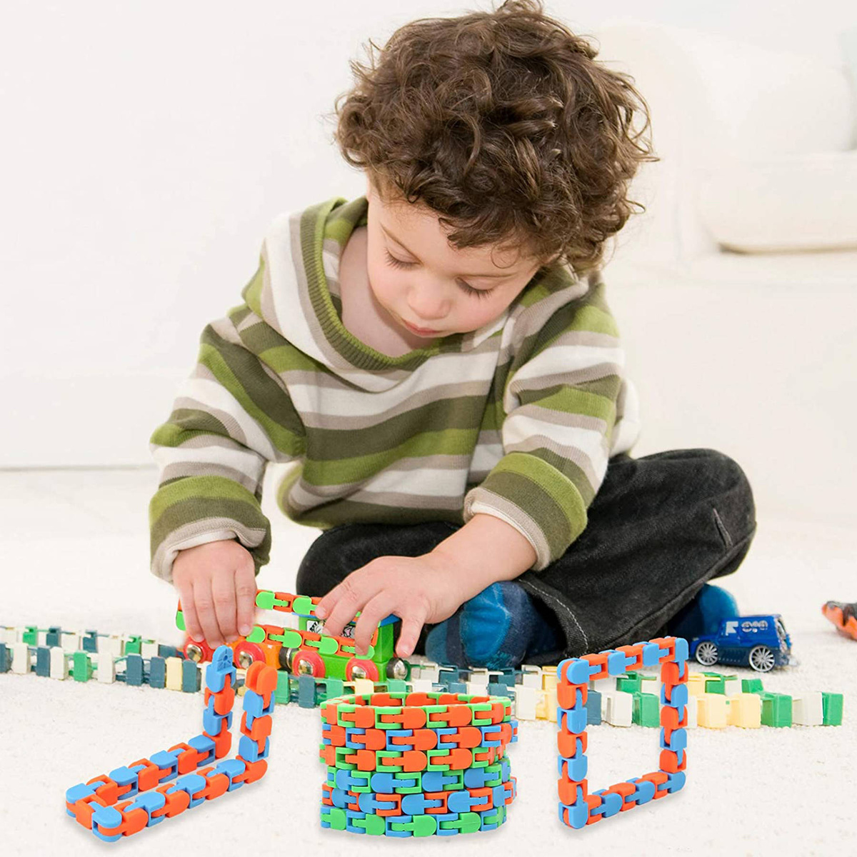 WĄŻ UKŁADANKA ŁAŃCUCH KREATYWNA ZABAWKA MAGICZNY GRA DLA DZIECI DZIECKA GRY