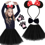 KOSTIUM MYSZKA MIKI MICKEY DLA DZIEWCZYNKI BAL KARNAWAŁOWY SPÓDNICZKA 4w1