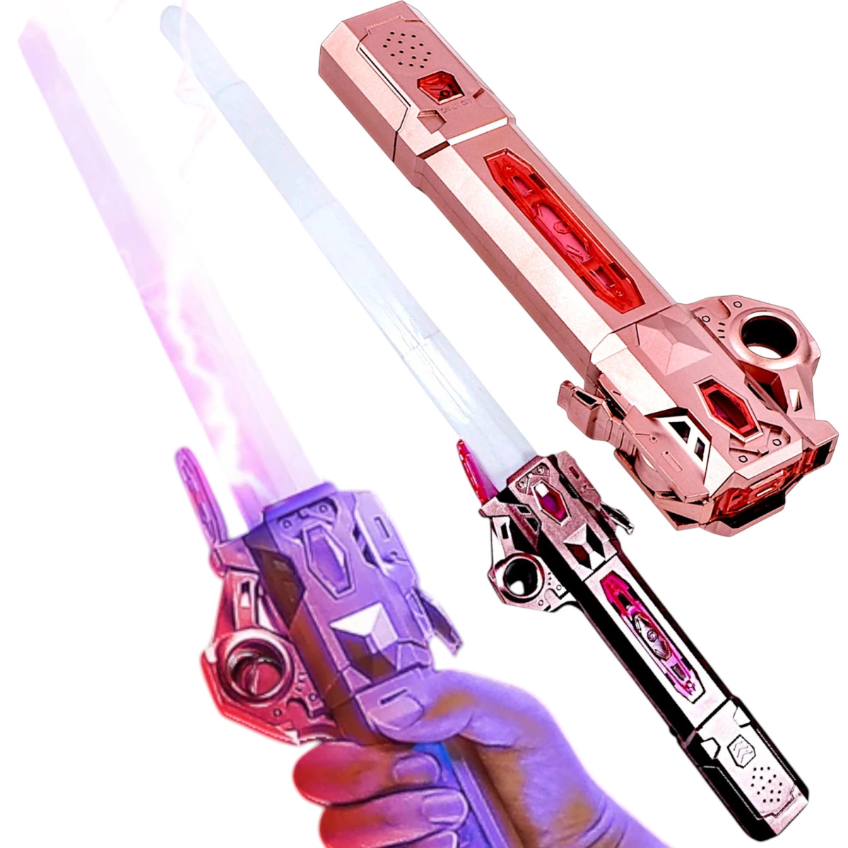 MIECZ ŚWIETLNY DLA DZIECI SAMURAJSKI SKŁADANY ŚWIECI W CIEMNOŚCI DŹWIĘK XXL