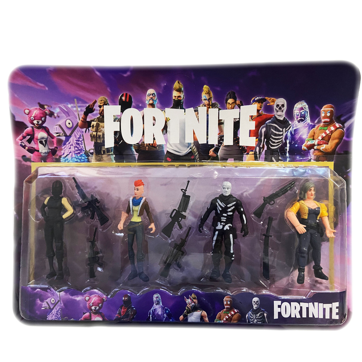 FORTNITE DUŻY ZESTAW 4 FIGURKI + AKCESORIA DODATKI