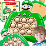 KONSOLA POP IT SUPER MARIO LUIGI GRA ELEKTRONICZNA ANTYSTRESOWA 30 POZIOMÓW