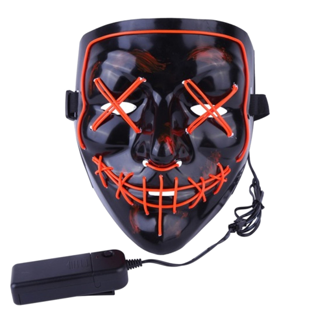 MASKA LED ŚWIECĄCA LEDOWA NA HALLOWEEN IMPREZĘ KARNAWAŁ PRZEBRANIE PURGE