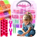 ZESTAW DO TWORZENIA BRANSOLETEK GUMKI W KUFERKU DUŻY ZESTAW XXL 3000szt