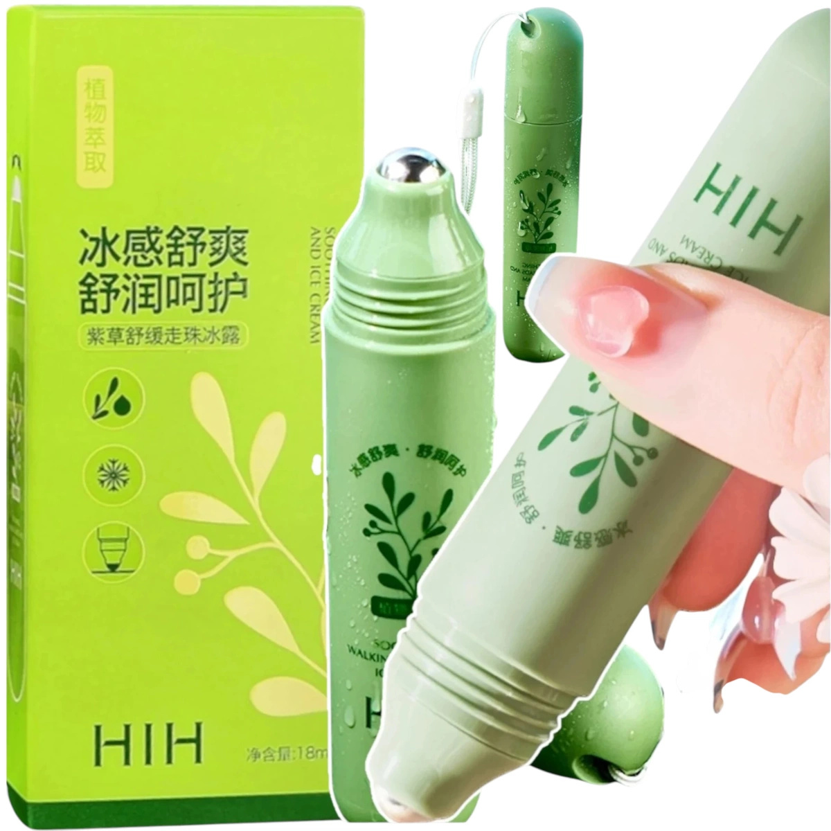 HIH CHŁODZĄCY ŻEL Z KULKĄ PO UKĄSZENIU OWADÓW ROLL-ON BŁYSKAWICZNA ULGA