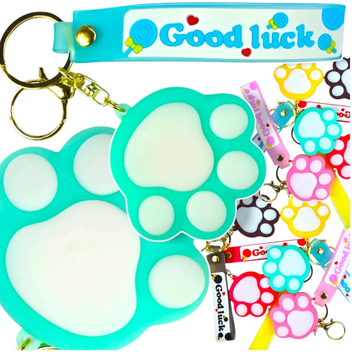 BRELOCZEK DO KLUCZY PSIA ŁAPKA ZAWIESZKA BRELOK WISIOREK KOCIA ŁAPA KOLORY