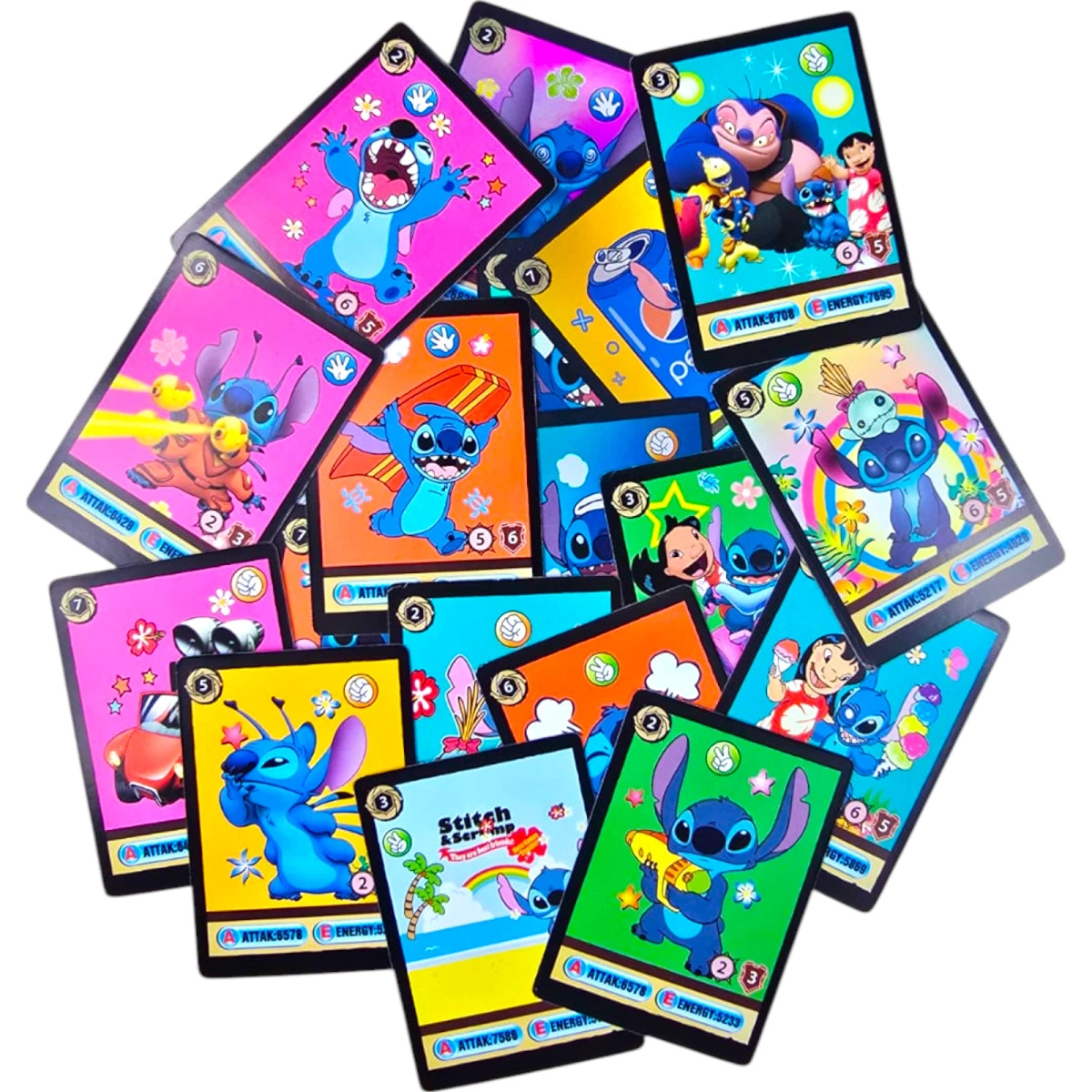 LILO I STICH Zestaw 2w1 Karty kolekcjonerskie 45 sztuk + Etui