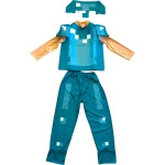 STRÓJ MINECRAFT PRZEBRANIE DLA CHŁOPCA STEVE DIAMENTOWY MASKA KOSTIUM BAL