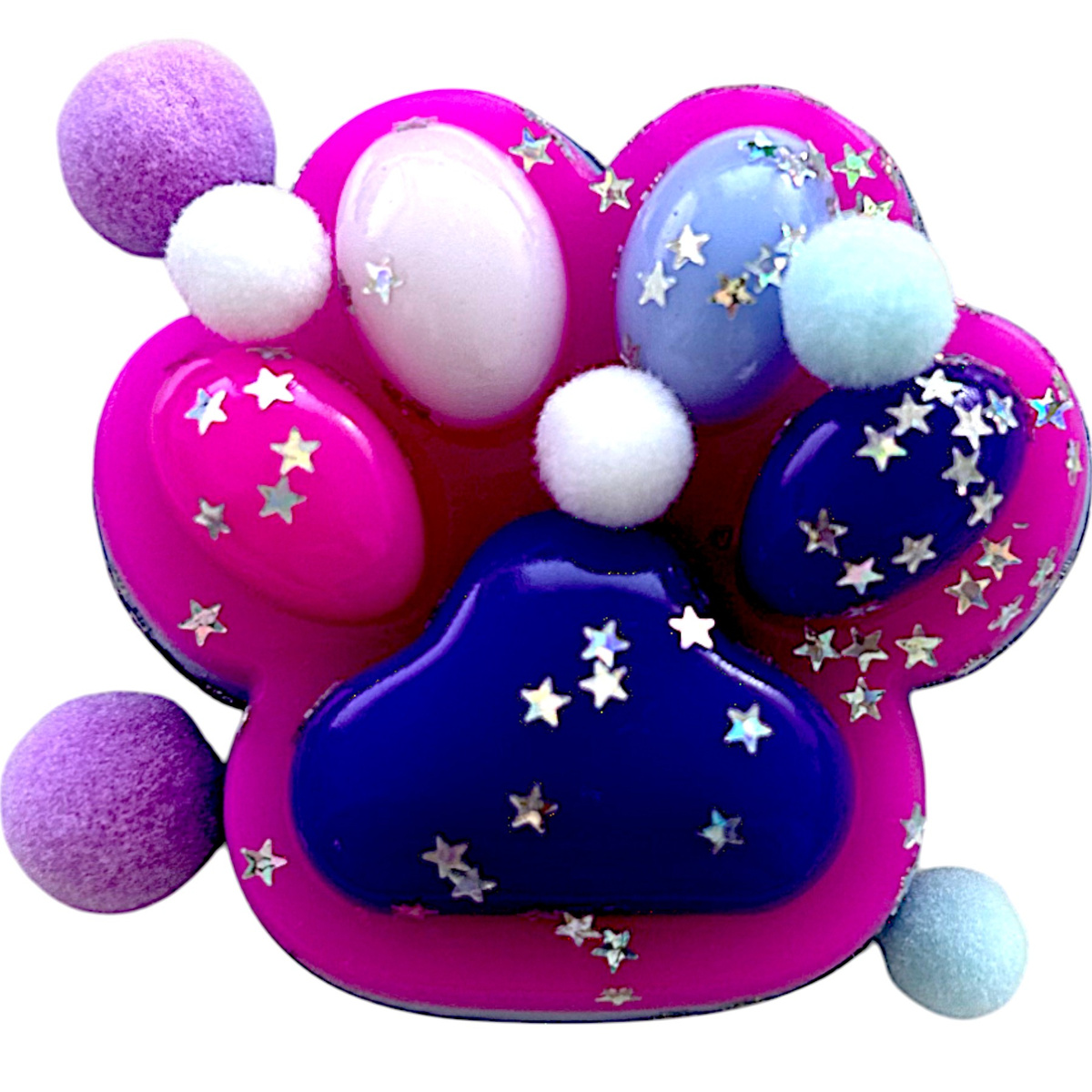 GNIOTEK ANTYSTRESOWY KOCIA ŁAPKA Z POSYPKĄ ZABAWKA SENSORYCZNA ANTYSTRESOWA