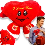 PLUSZOWE SERCE MASKOTKA W KSZTAŁCIE SERCA PRZYTULANKA I LOVE YOU NA PREZENT