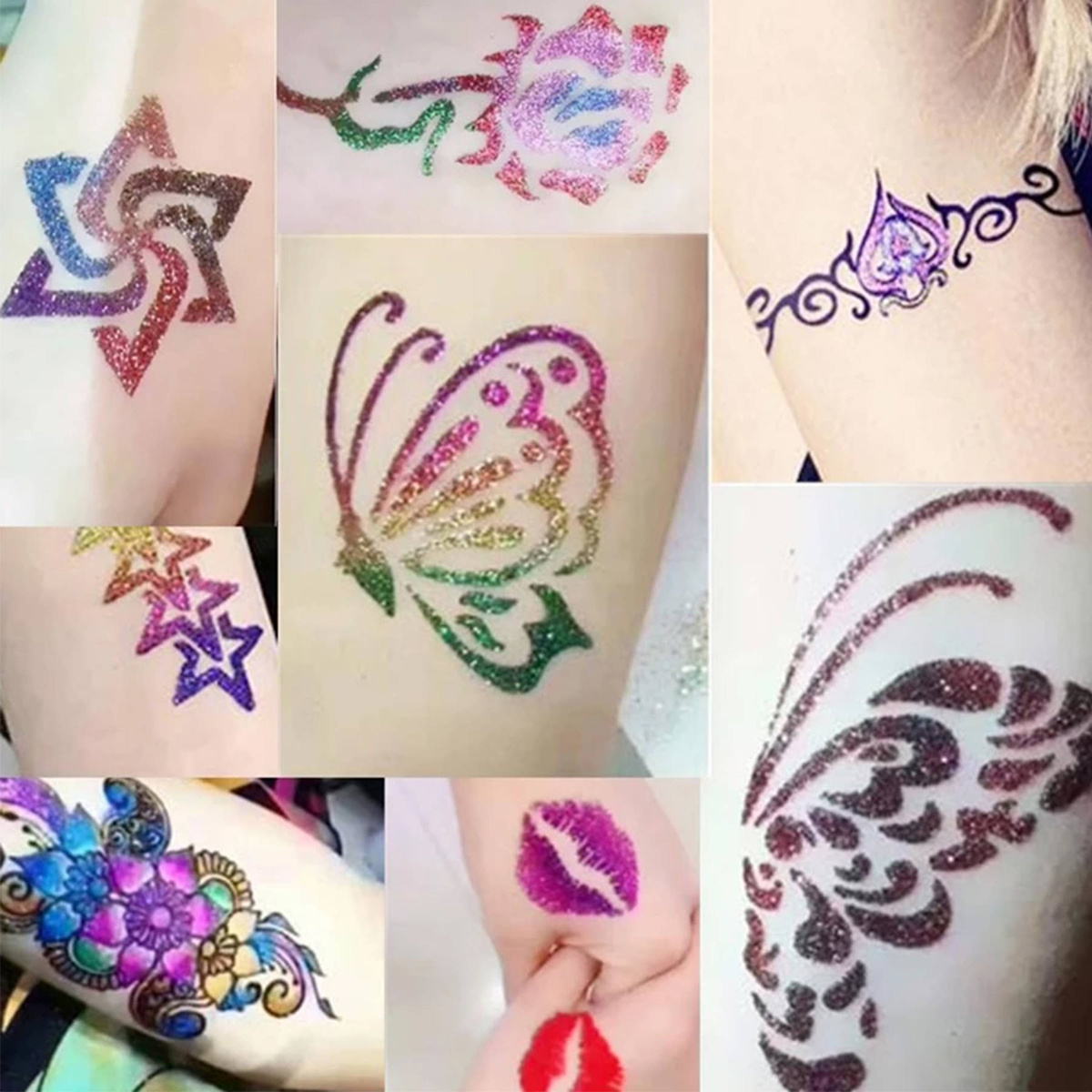 STUDIO TATUAŻU ZESTAW DO ROBIENIA TATUAŻY SZABLONY TATUAŻE DLA DZIECI 