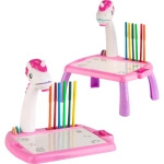 MAGICZNY STOLIK DO RYSOWANIA Z PROJEKTOREM TABLICA DUŻA ŚWIECI STÓŁ BIURKO