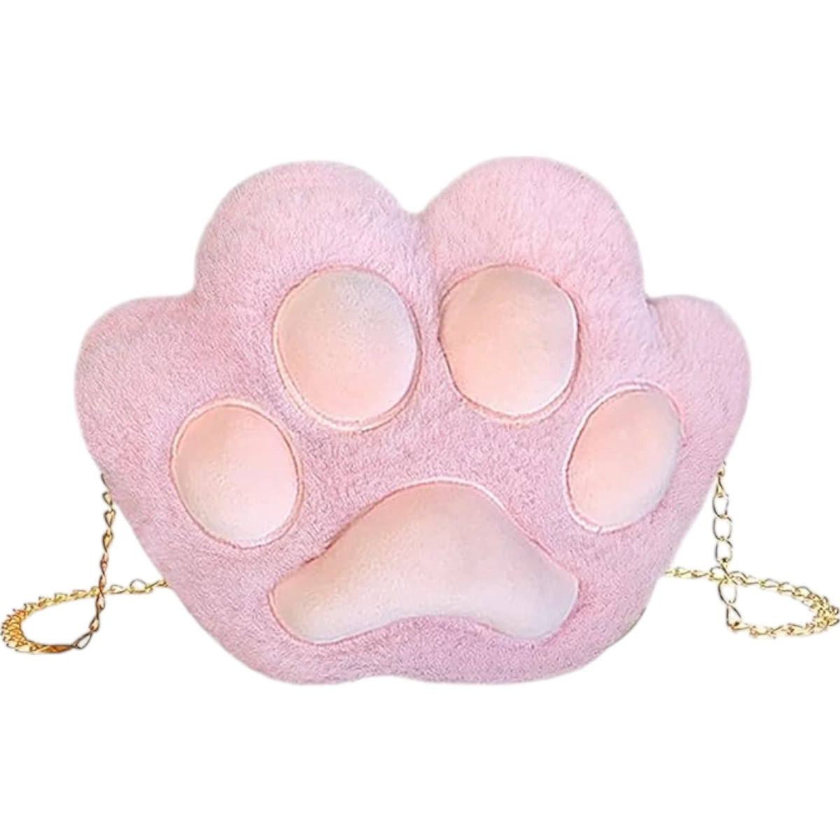 PLUSZOWA TOREBKA KOCIA ŁAPKA ŁAŃCUSZEK TORBA FUTRZANA ŁAPKA MIĘKKI PLUSZAK
